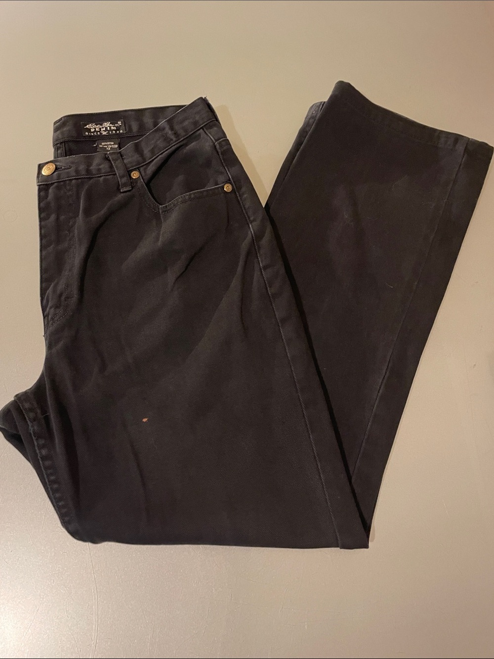 Eddie Bauer Black Denim Jeans - Classic Straight | 12